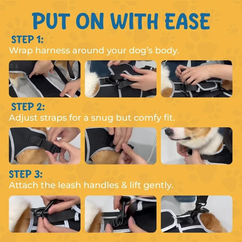 XL Dog Lift Harness Mobility Support‎ Full Body Sling for Large Injured Dogs